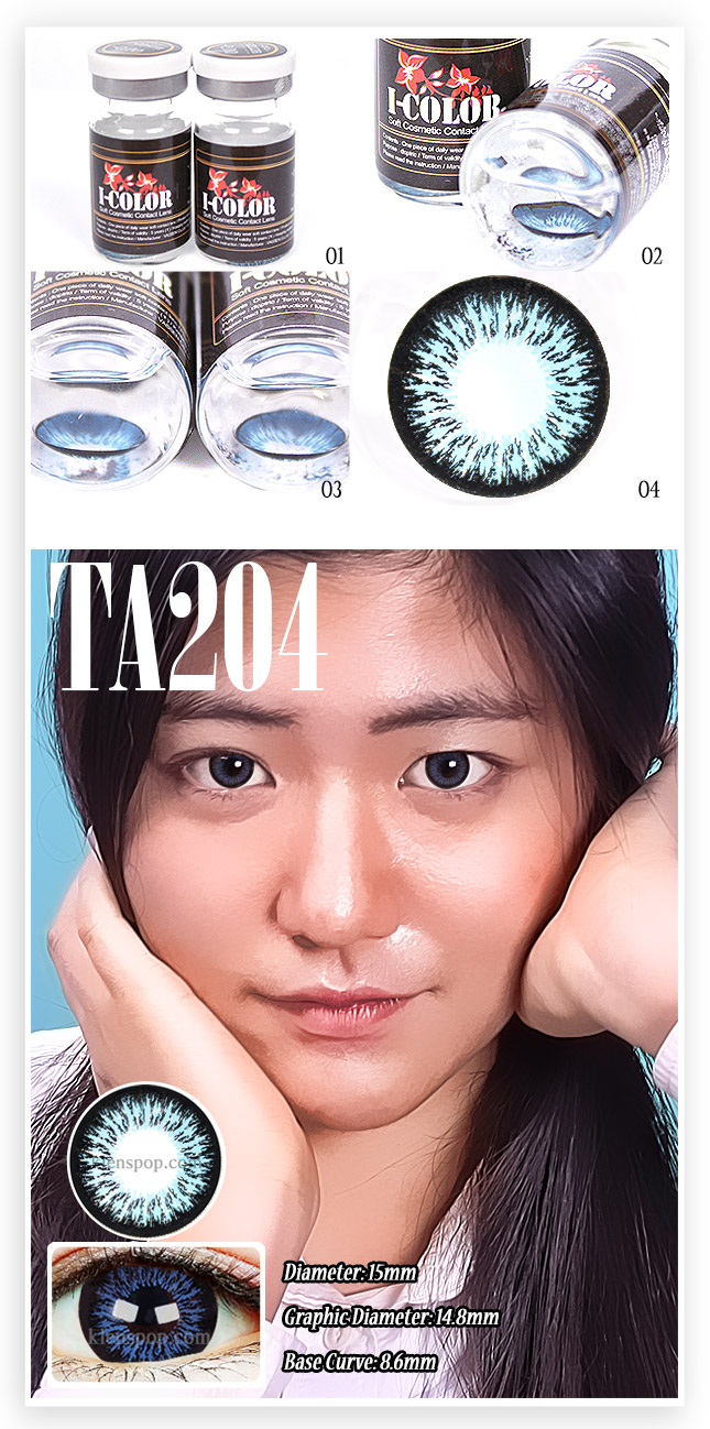 Description image of TA204 Blue Prescription Colored Contacts